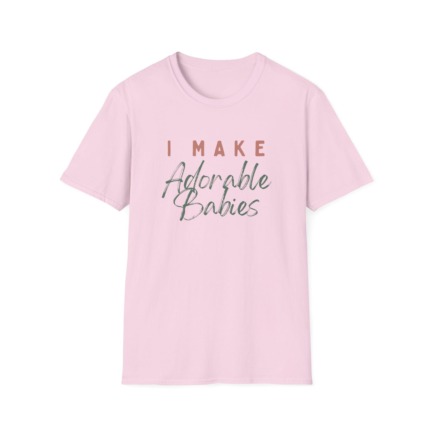 Maternity Announcement T-Shirt - I Make Adorable Babies Design