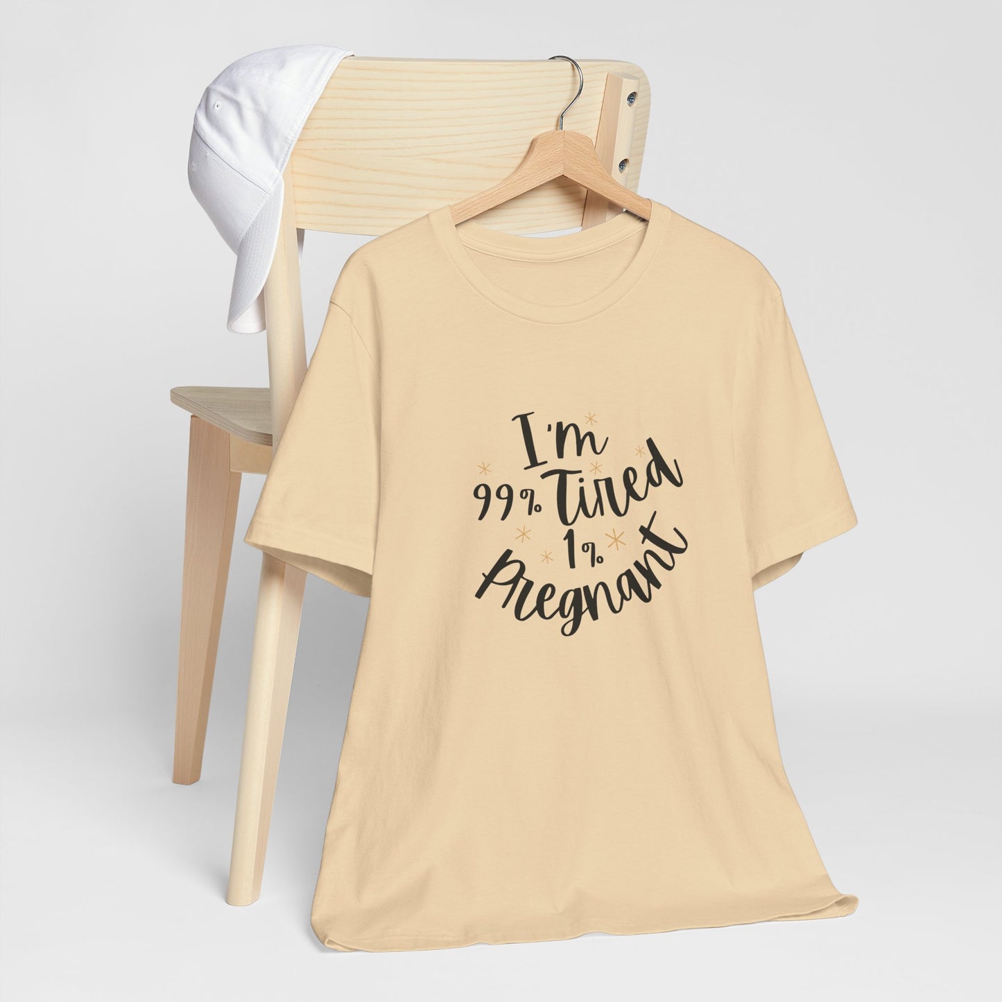 I’m 99% Tired 1% Pregnant – Funny Maternity Shirt | Tired Mom Life Pregnancy Tee