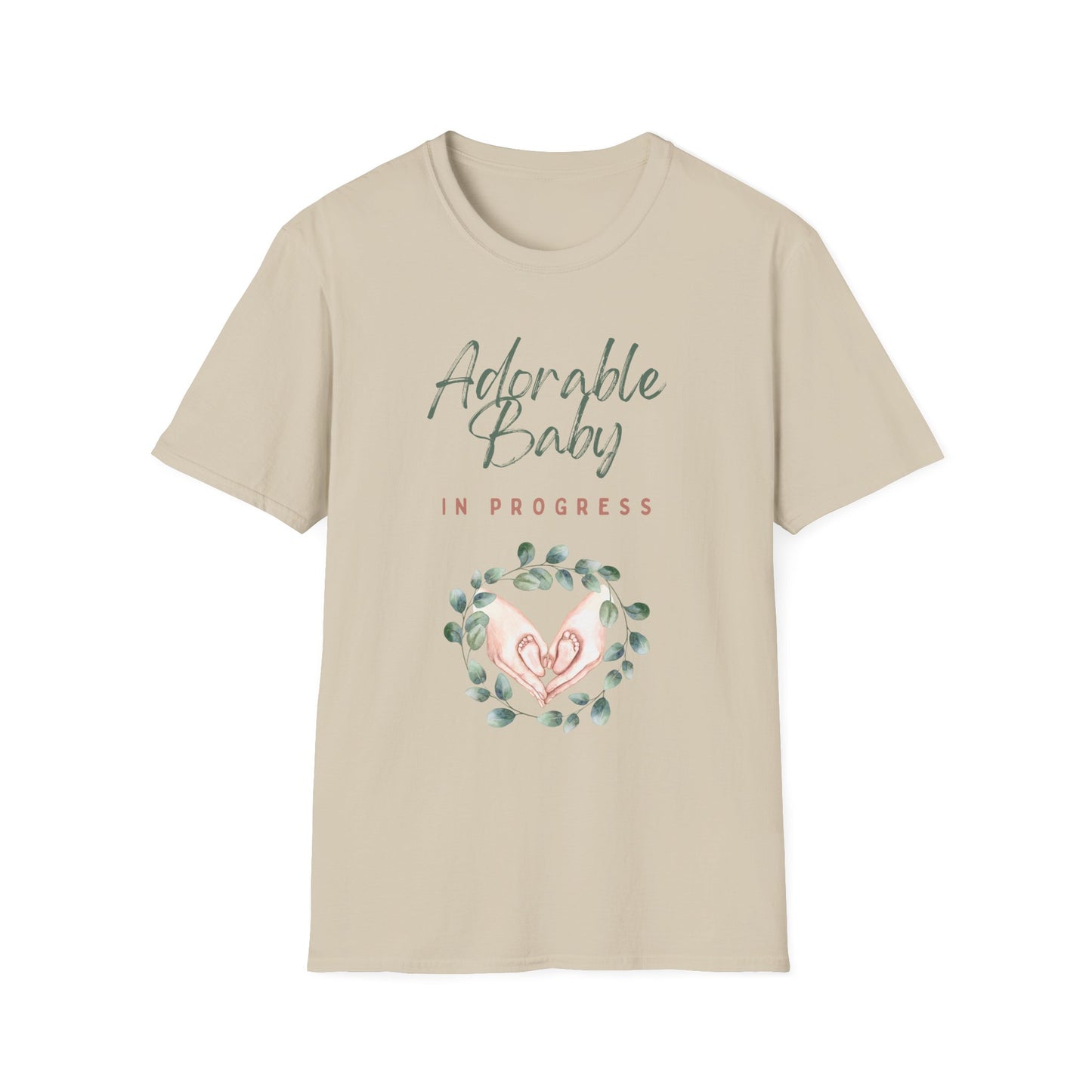 Maternity Announcement T-Shirt - Adorable Baby in Progress Design