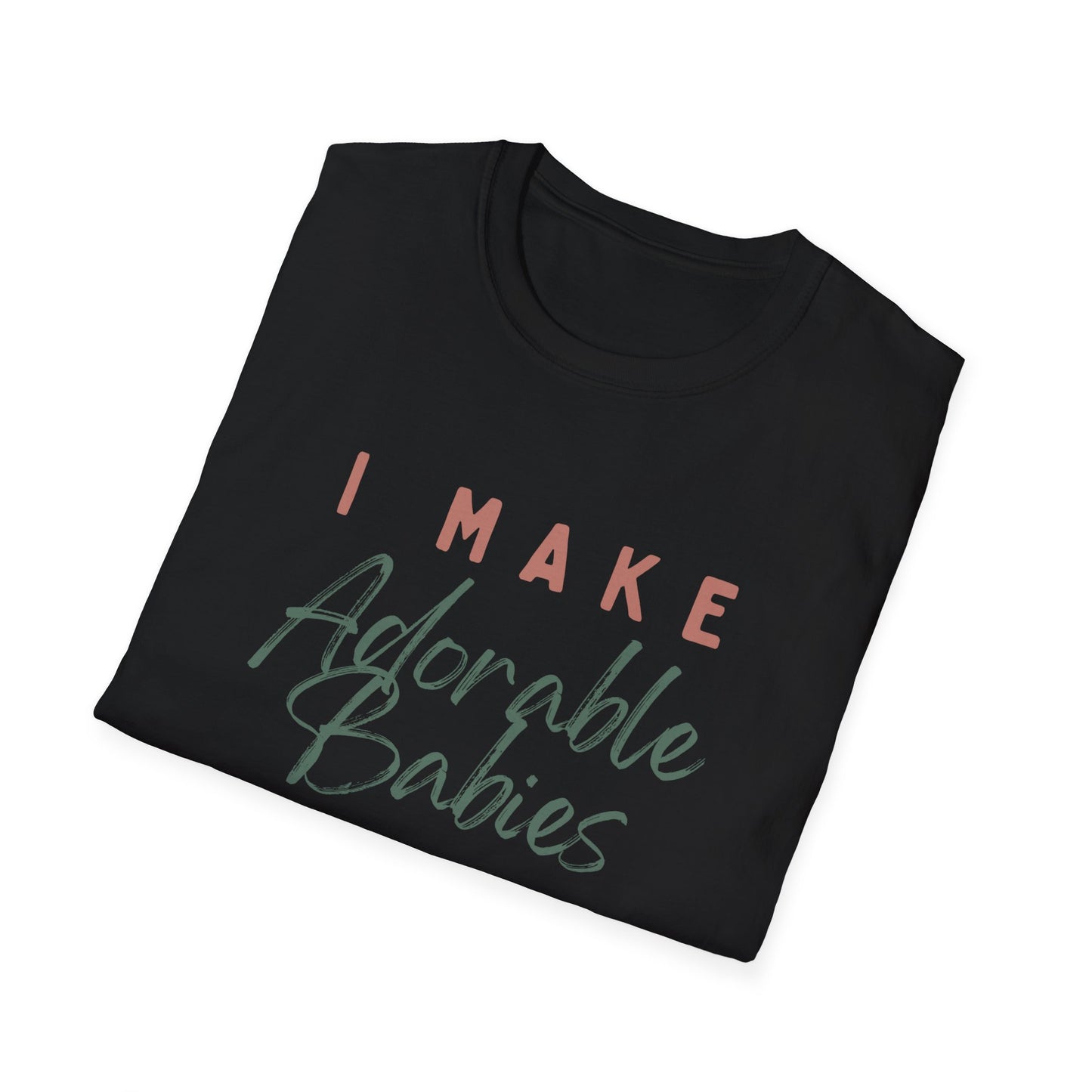 Maternity Announcement T-Shirt - I Make Adorable Babies Design