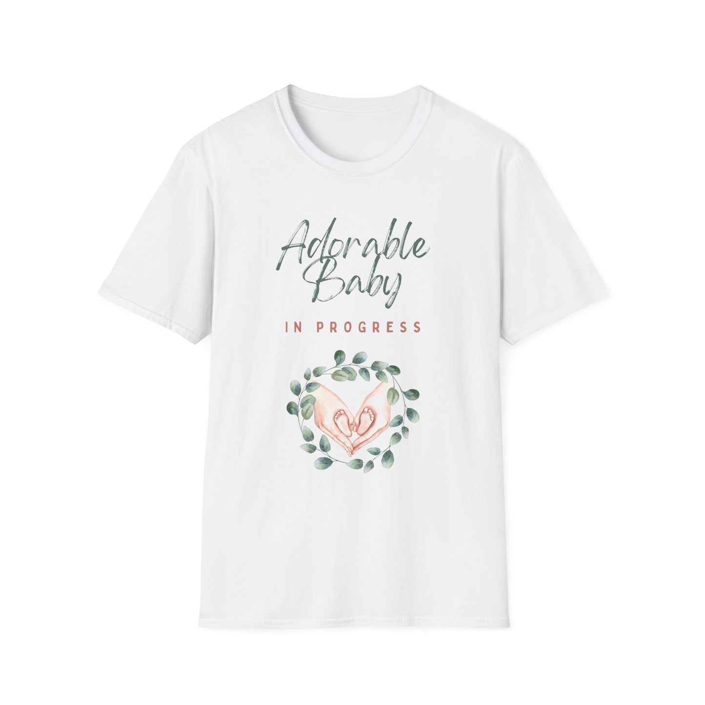 Maternity Announcement T-Shirt - Adorable Baby in Progress Design