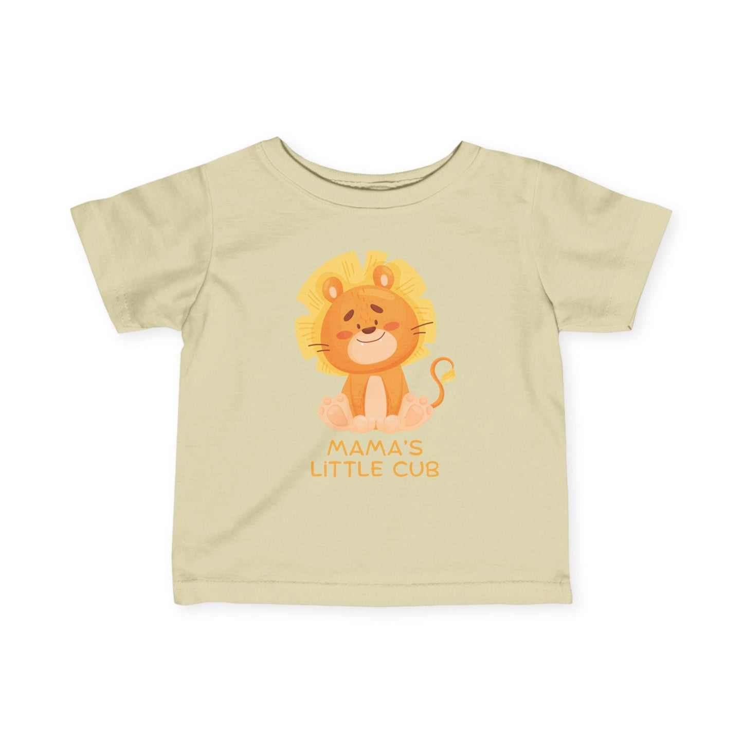 Cute Lion Infant Fine Jersey Tee - 'Mama's Little Cub'