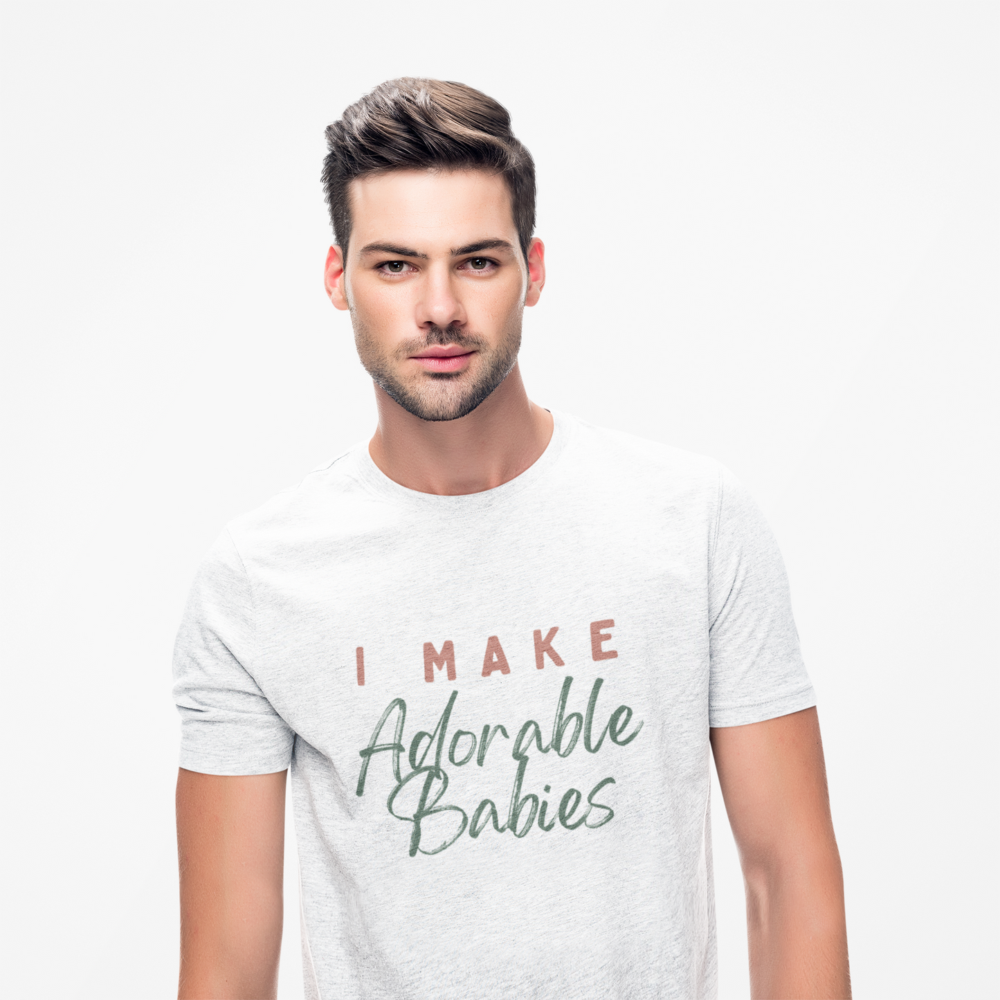 Maternity Announcement T-Shirt - I Make Adorable Babies Design