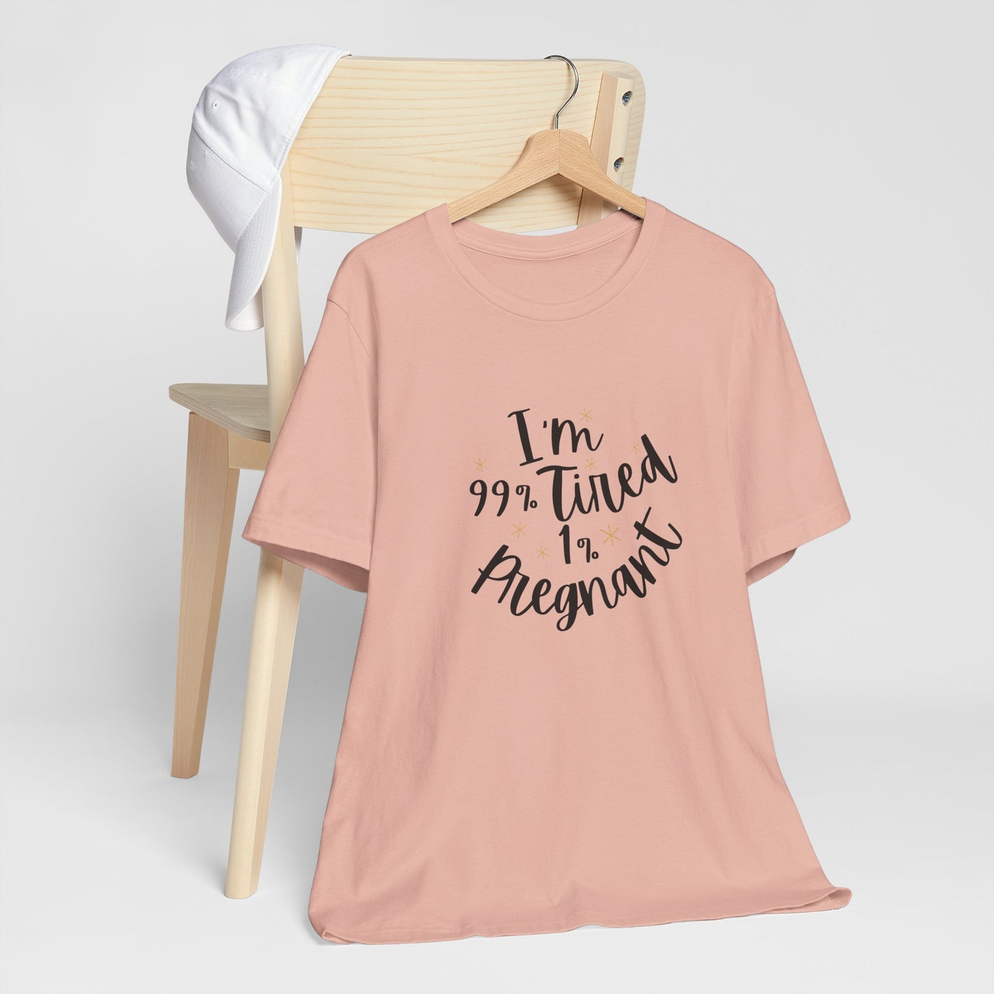 I’m 99% Tired 1% Pregnant – Funny Maternity Shirt | Tired Mom Life Pregnancy Tee