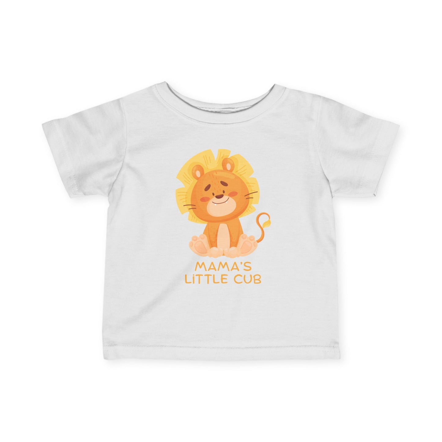 Cute Lion Infant Fine Jersey Tee - 'Mama's Little Cub'