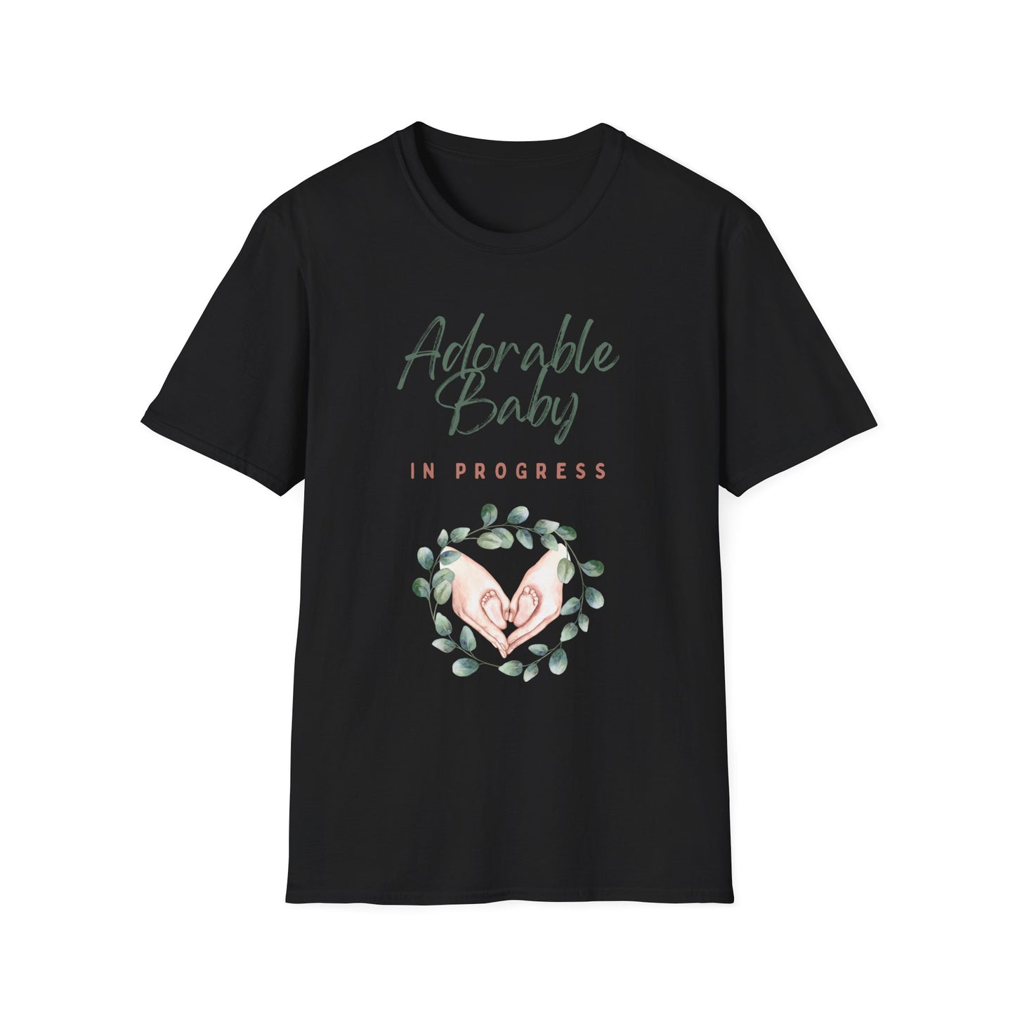 Maternity Announcement T-Shirt - Adorable Baby in Progress Design