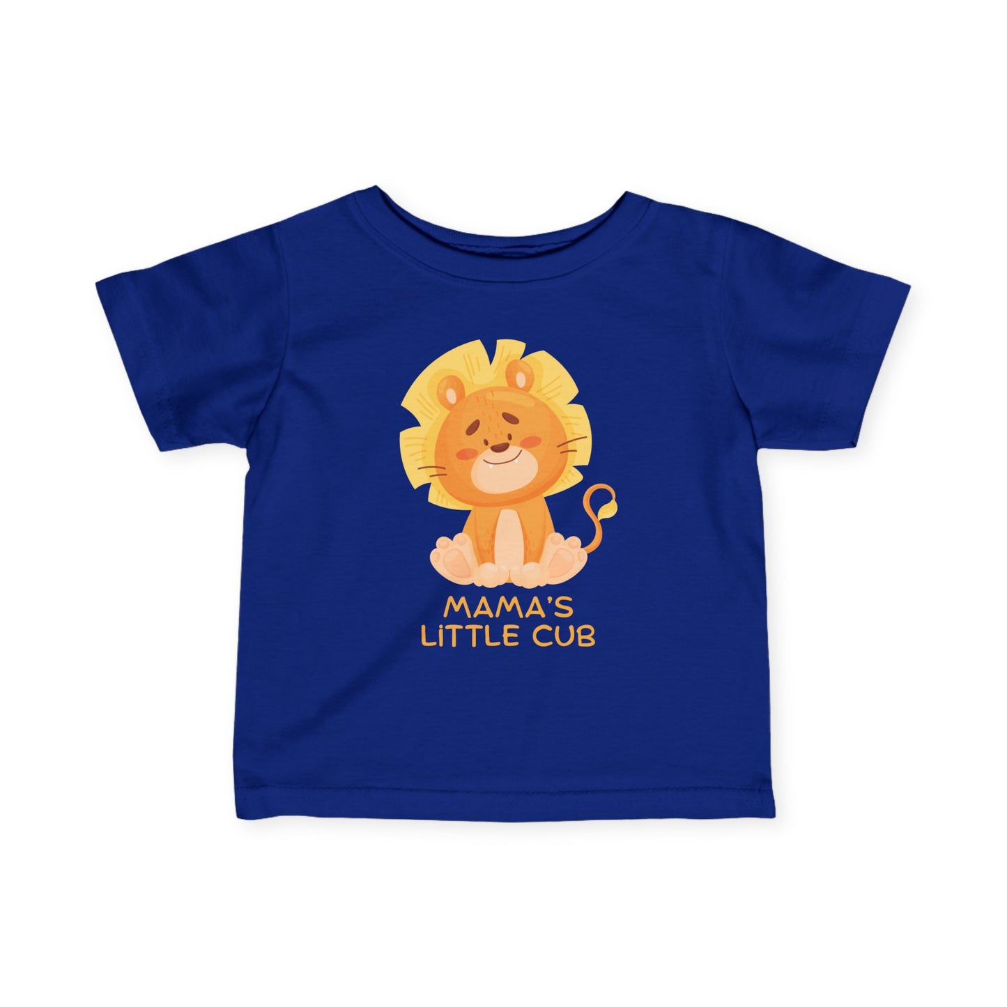 Cute Lion Infant Fine Jersey Tee - 'Mama's Little Cub'