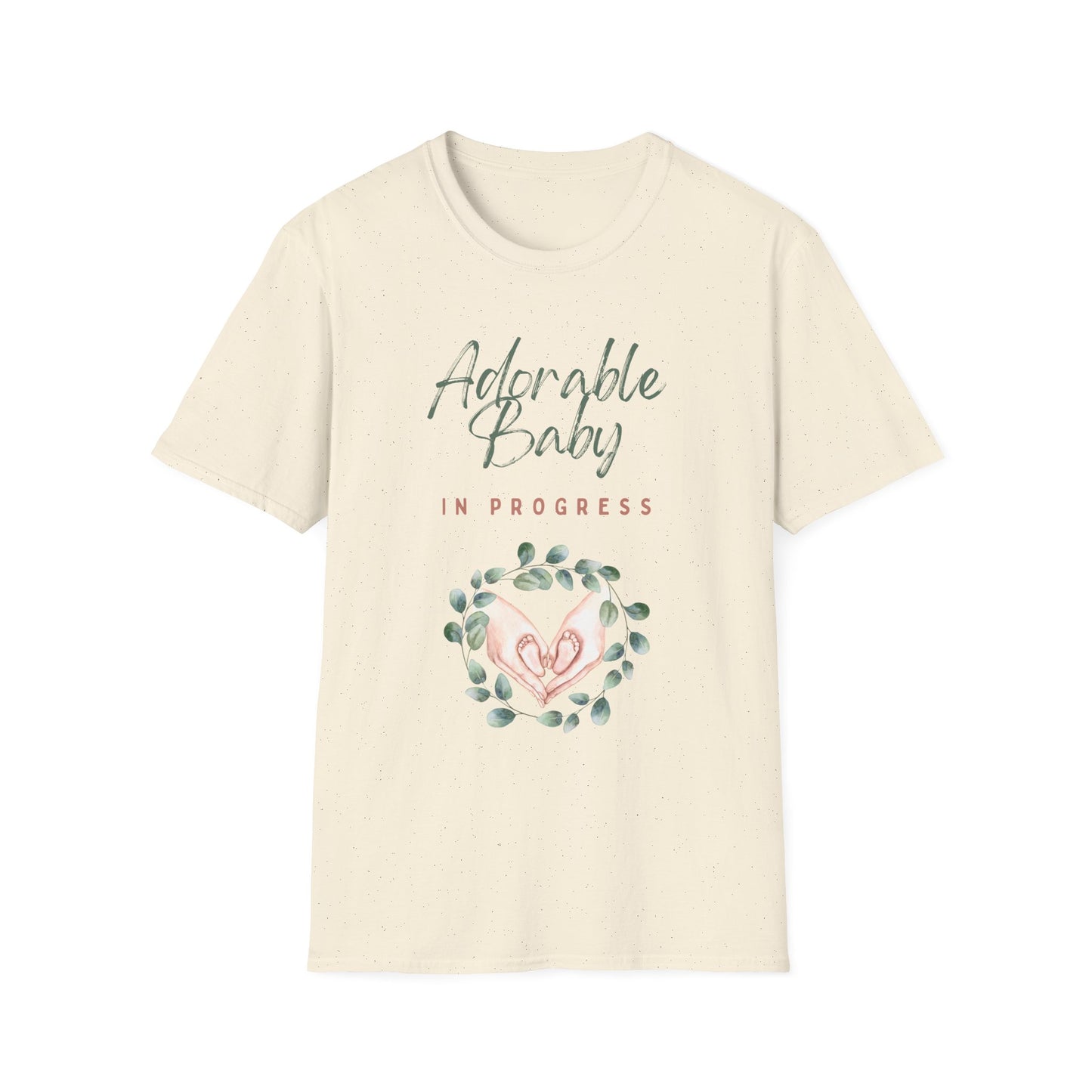 Maternity Announcement T-Shirt - Adorable Baby in Progress Design