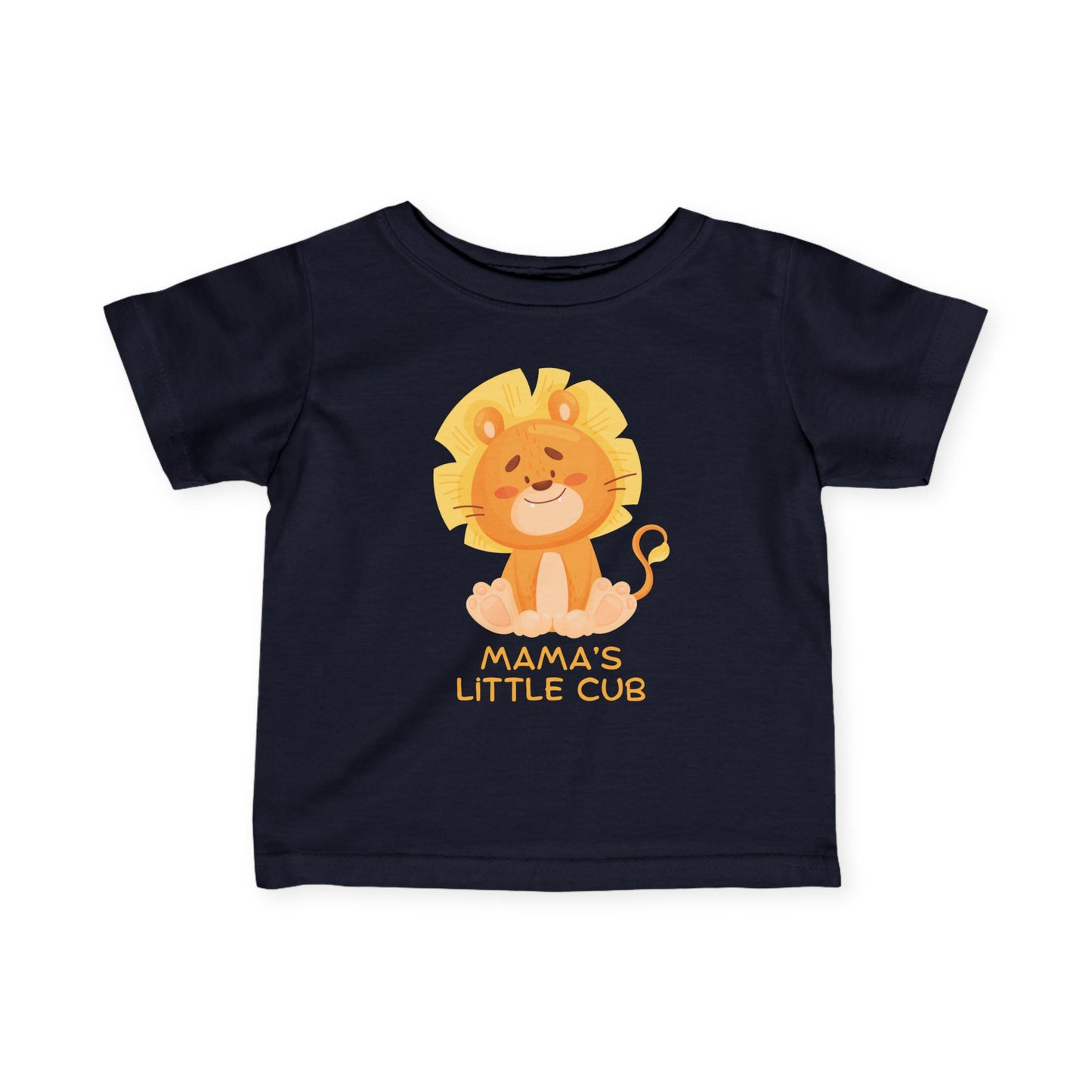Cute Lion Infant Fine Jersey Tee - 'Mama's Little Cub'