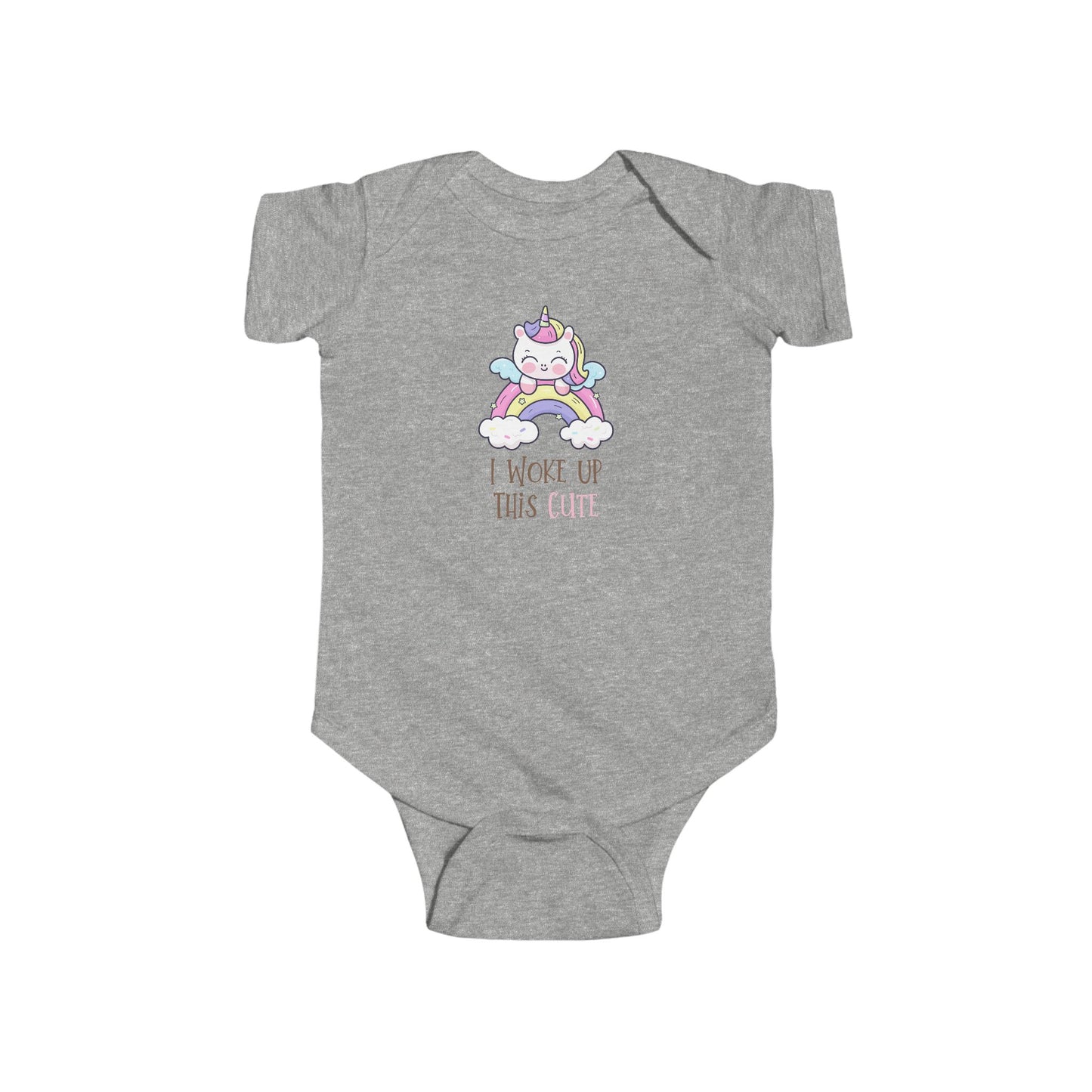 Cute Unicorn Baby Bodysuit - I Woke Up This Cute