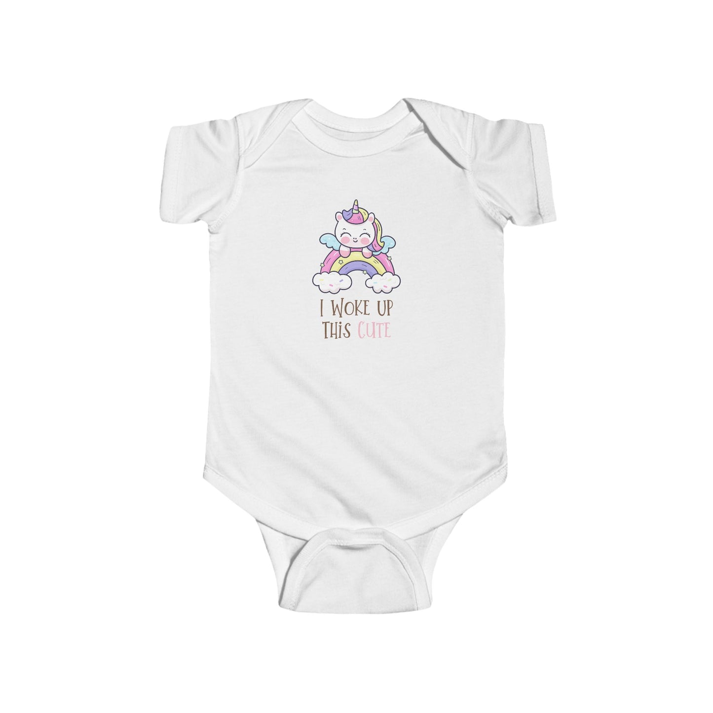 Cute Unicorn Baby Bodysuit - I Woke Up This Cute