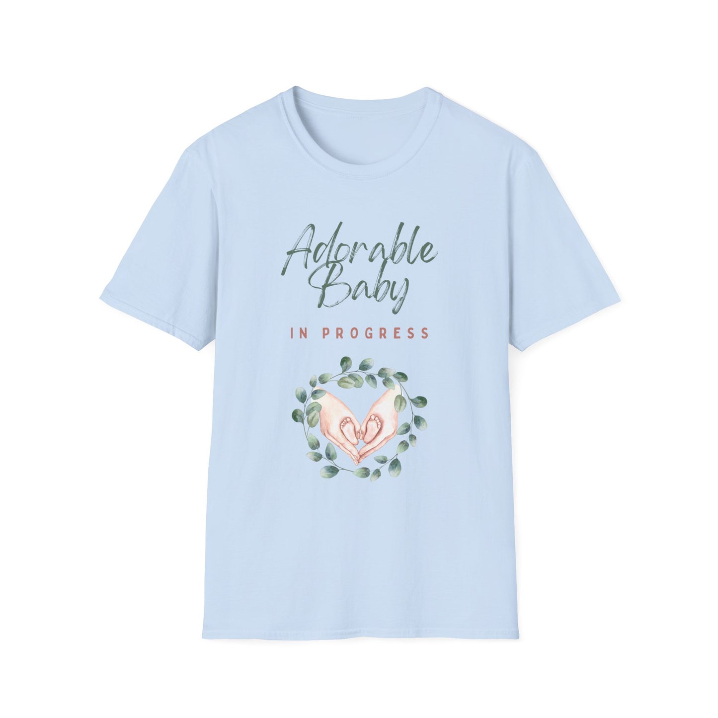 Maternity Announcement T-Shirt - Adorable Baby in Progress Design