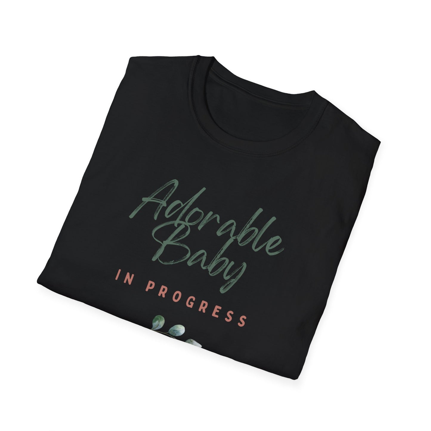 Maternity Announcement T-Shirt - Adorable Baby in Progress Design