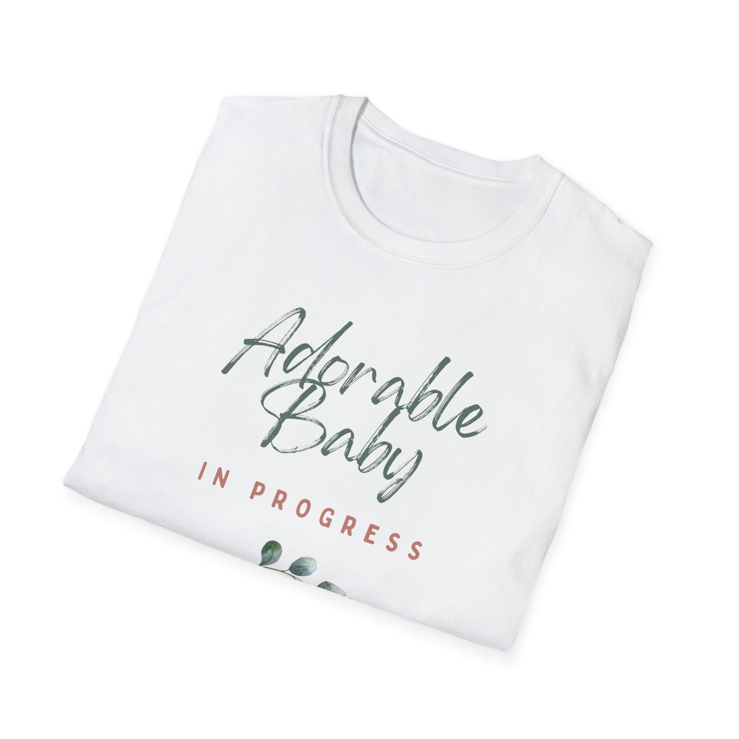 Maternity Announcement T-Shirt - Adorable Baby in Progress Design