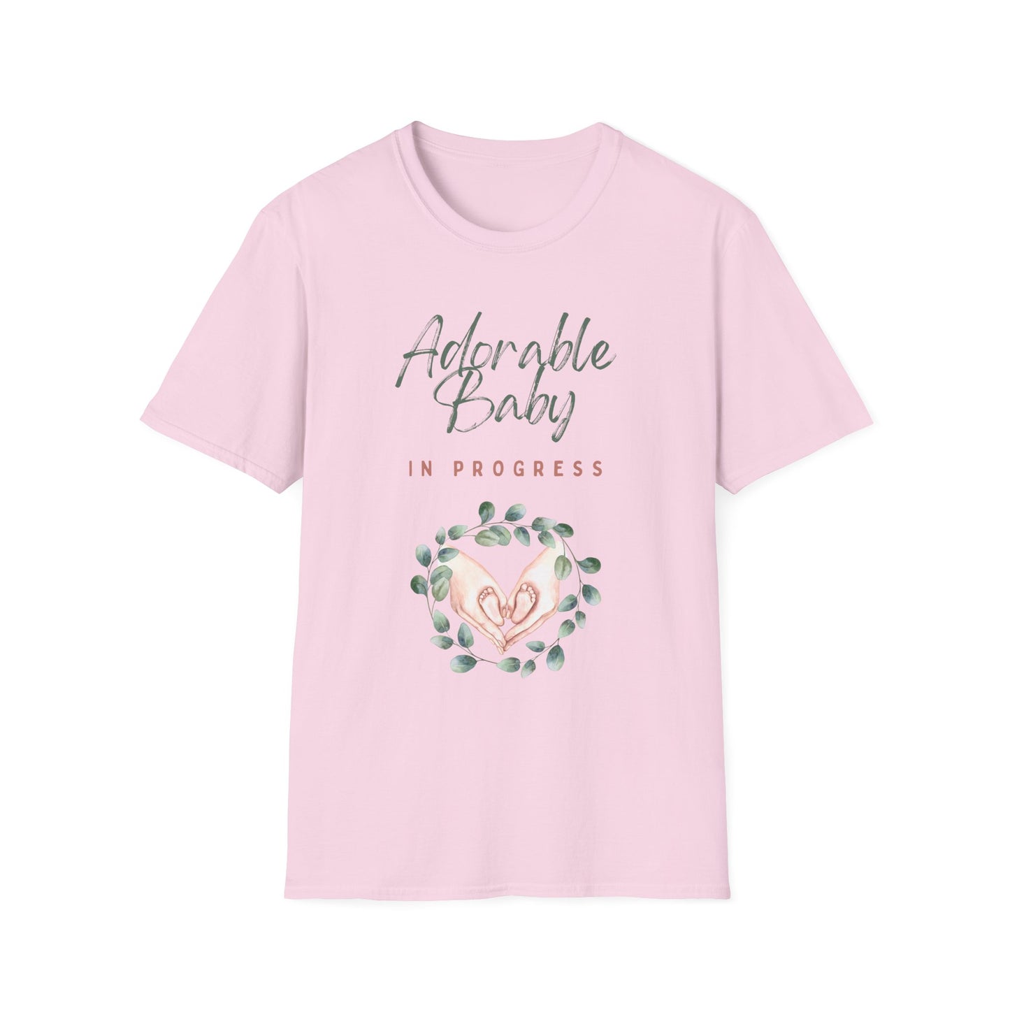 Maternity Announcement T-Shirt - Adorable Baby in Progress Design