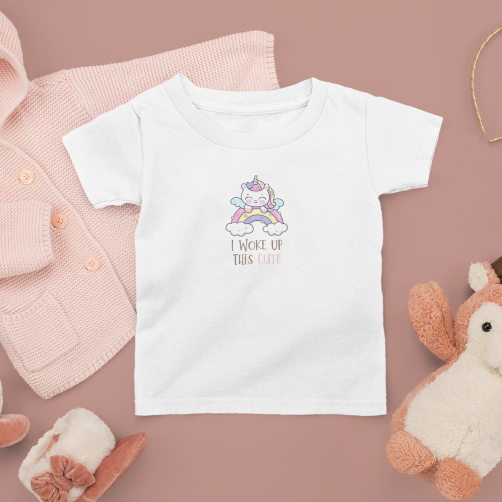 Cute Unicorn Baby Tee - "I Woke Up This Cute"