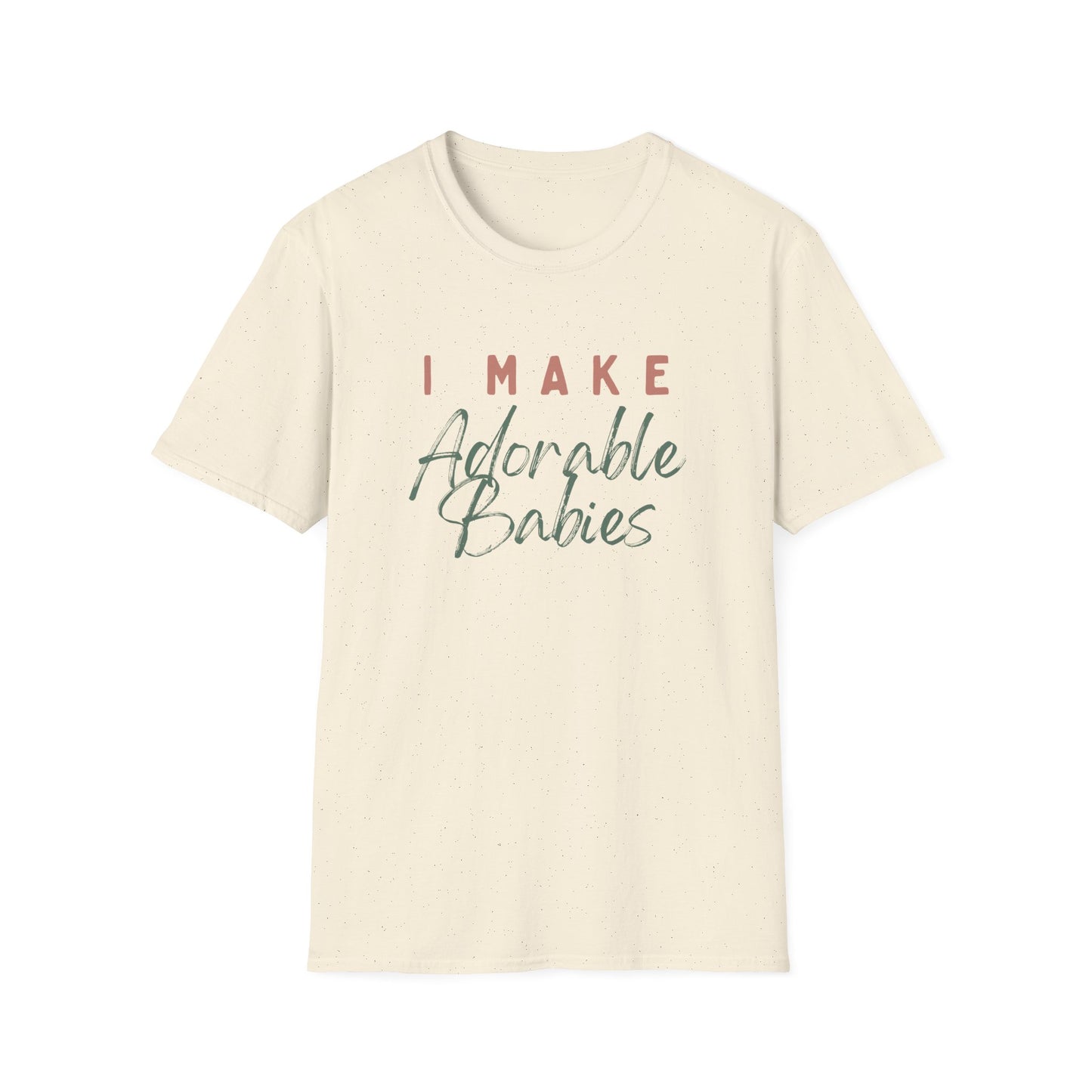 Maternity Announcement T-Shirt - I Make Adorable Babies Design