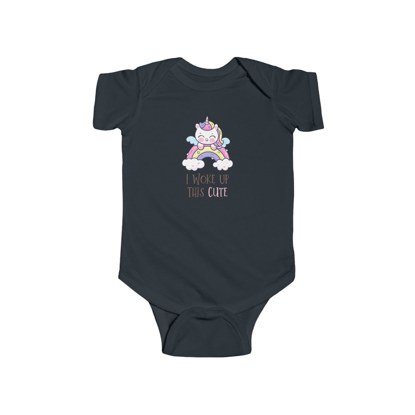 Cute Unicorn Baby Bodysuit - I Woke Up This Cute