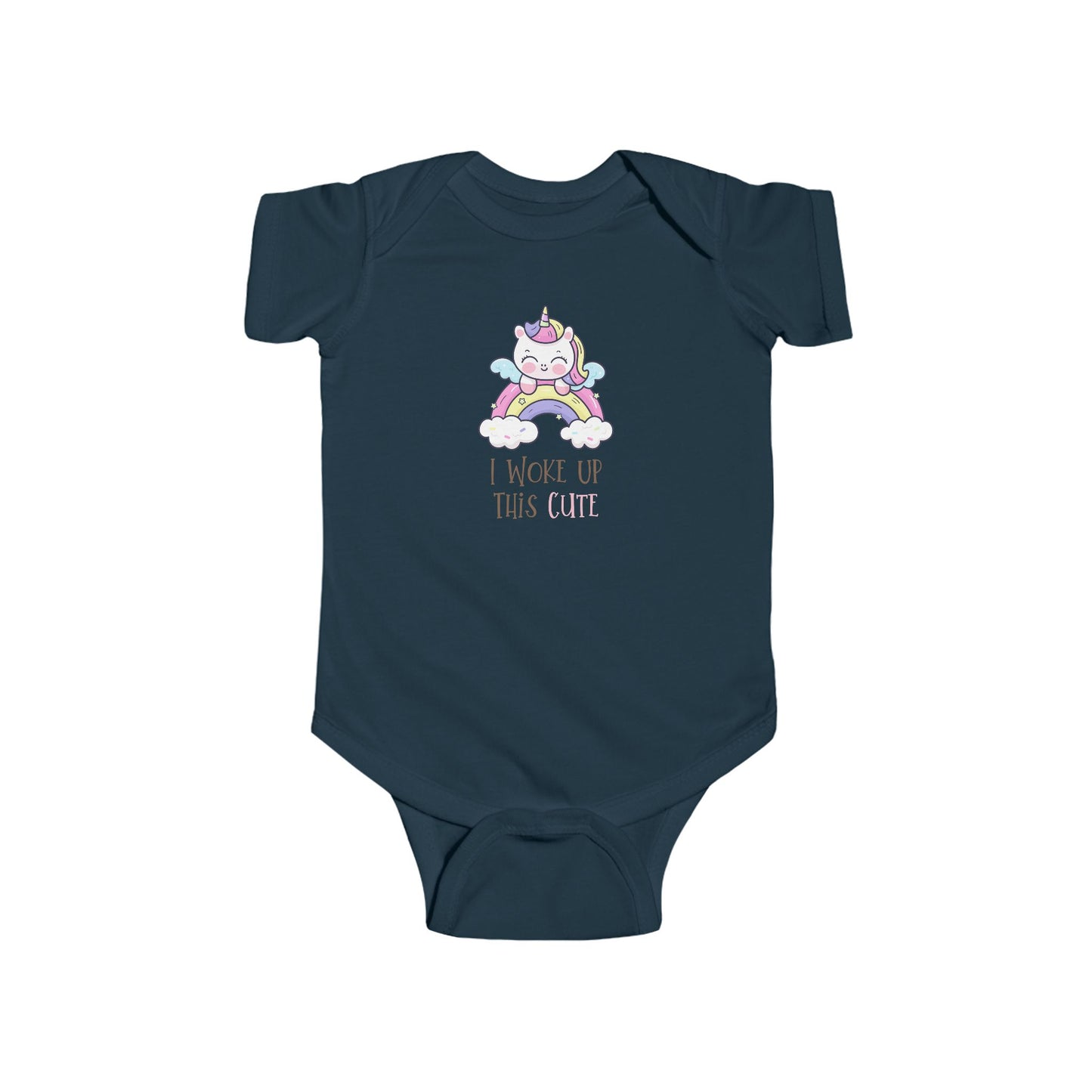 Cute Unicorn Baby Bodysuit - I Woke Up This Cute